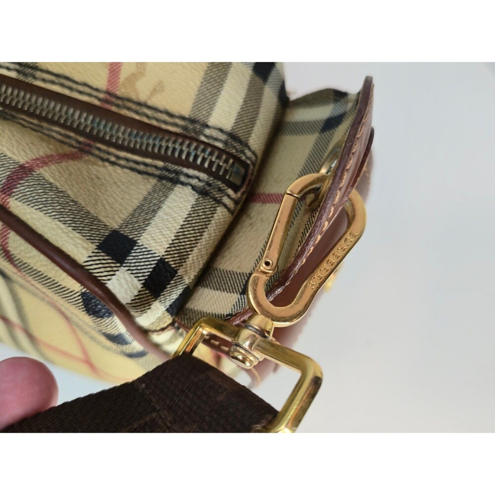 Vintage Burberry Check Handbag 2 Side Pockets Rare Style - Picture 7 of 16